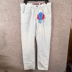 Y2K Company Eighty One Loose Straight Jeans Mens 32 Baggy Wave Wash Skate